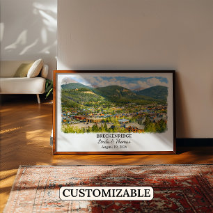 Affiche de Breckenridge Colorado, Aquarelle, Sur m