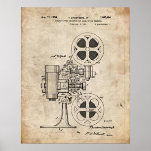 Affiche de brevet du projecteur vidéo