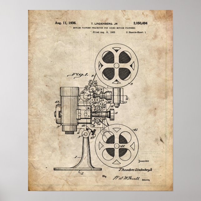 Affiche de brevet du projecteur vidéo (Devant)