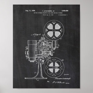 Affiche de brevet du projecteur vidéo