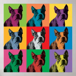 Affiche de Bruit-Art de Boston Terrier