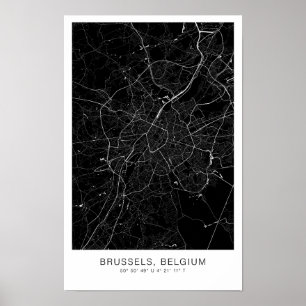 affiche de bruxelles minimaliste scandinave