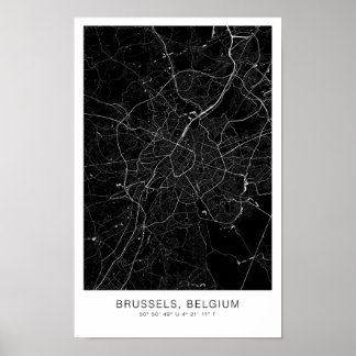 affiche de bruxelles minimaliste scandinave