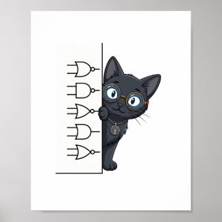 Affiche de bureau de Lady Justice Black Cat Law
