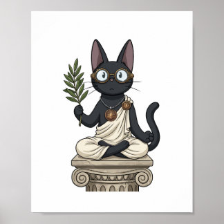 Affiche de bureau de l'avocat Lady Justice Black C