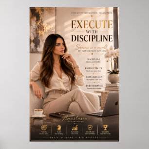 Affiche de bureau exécutif - Exécuter avec discipl
