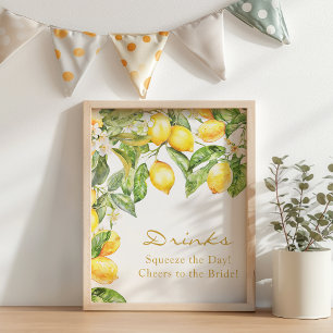 Affiche de Buvette Fleurie au Citron pour une Fête
