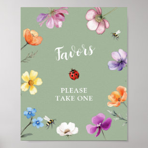Affiche de cadeaux de baby shower Wildflower Loveb