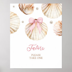 Affiche de cadeaux de fête prénatale Fille Ruban R