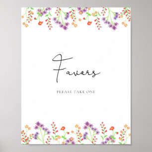 Affiche de cadeaux de fleurs sauvages