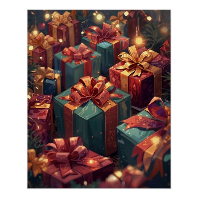 Affiche de cadeaux de Noël (Devant)