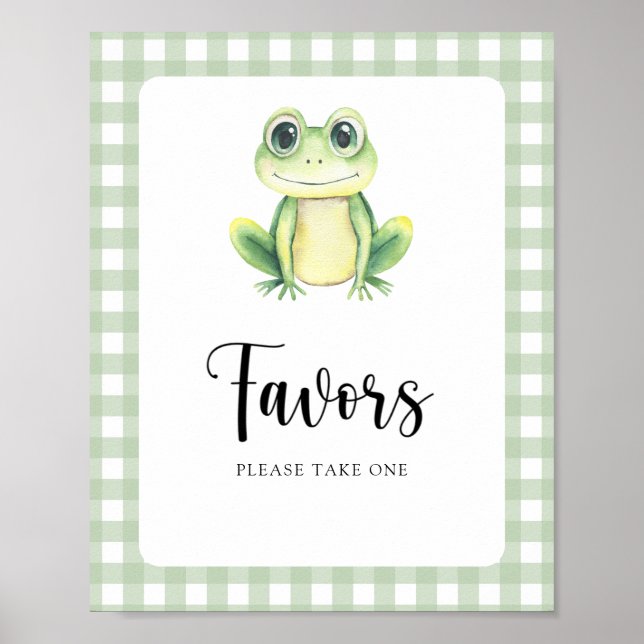 Affiche de cadeaux pour Baby shower Little Frog (Devant)