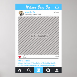 Affiche de cadre de photomaton de fête des médias 