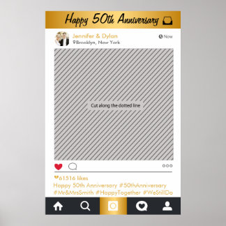 Affiche de cadre de Photomaton pour fête des média