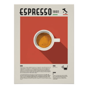 Affiche de café en tasse d'espresso