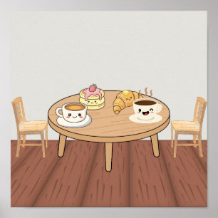 Affiche de Café Petit Déjeuner Cosy Café, Crêpes