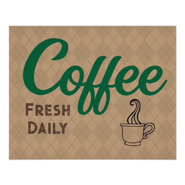 Affiche de café rétro (Devant)
