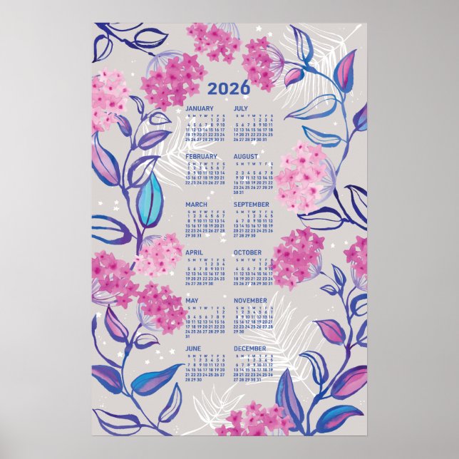 Affiche de calendrier 2026 Plante de cire (Devant)