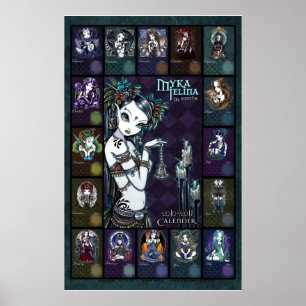Affiche de calendrier d'art de Myka Jelina