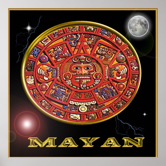 affiche de calendrier maya (Devant)