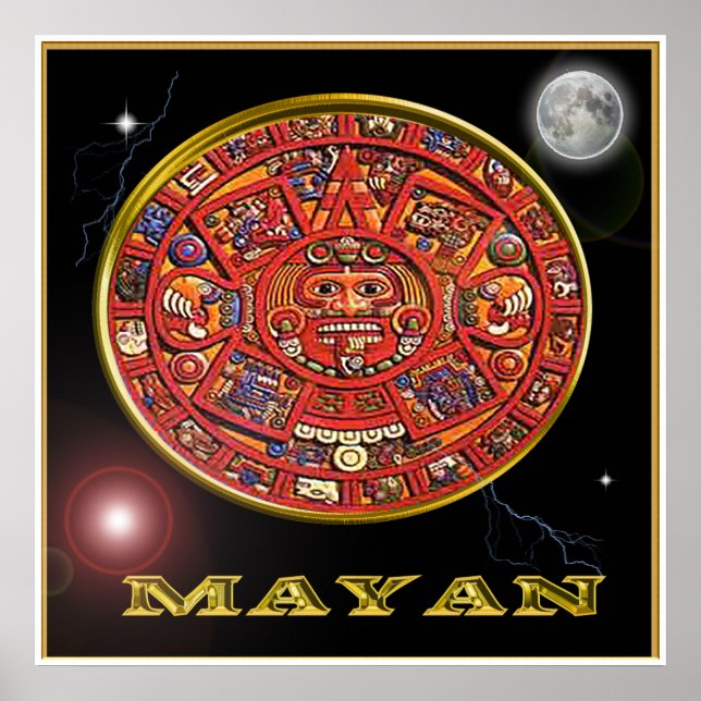 affiche de calendrier maya (Devant)