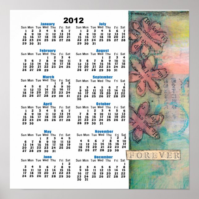 Affiche de calendrier mural 2012 Forever (Devant)