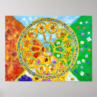 Affiche de calendrier saisonnier 2026