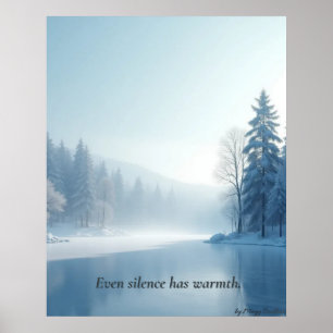 Affiche de calme minimal en hiver – Art mural neut