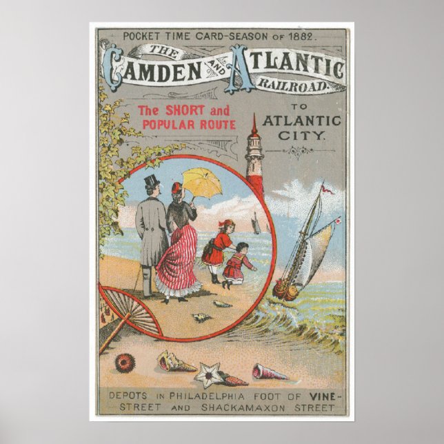 Affiche de Camden et de Atlantic Railroad (Devant)