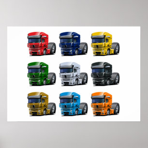 Affiche de camion de dessin