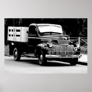 affiche de camion de livraison ancienne