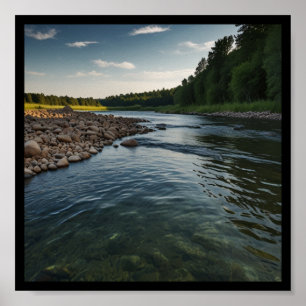 Affiche de Campagne de Rivière Paisible