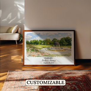 Affiche de Carmel Indiana, Aquarelle, Sur mesure