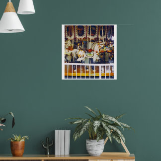 Affiche de carrousel à l'huile