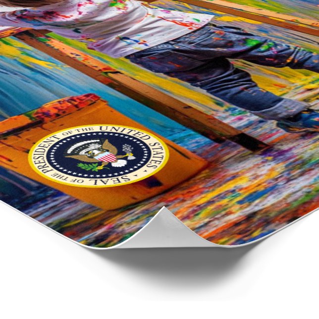 Affiche de carte de mission au Moyen-Orient (Coin)