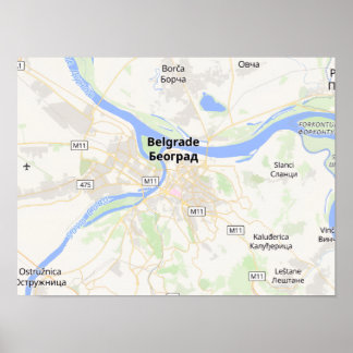 Affiche de carte personnalisée paysage