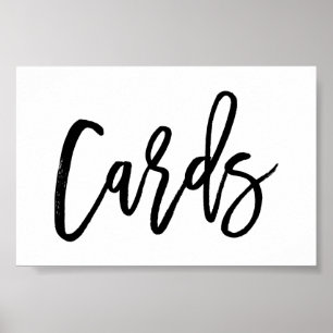 Affiche de cartes de mariage chic lettrage