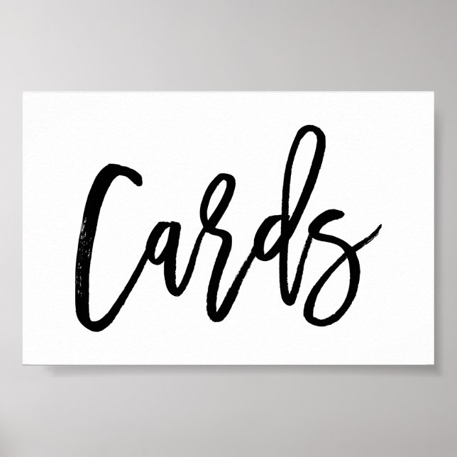 Affiche de Cartes de Mariage Lettrées à la Main Ch (Devant)