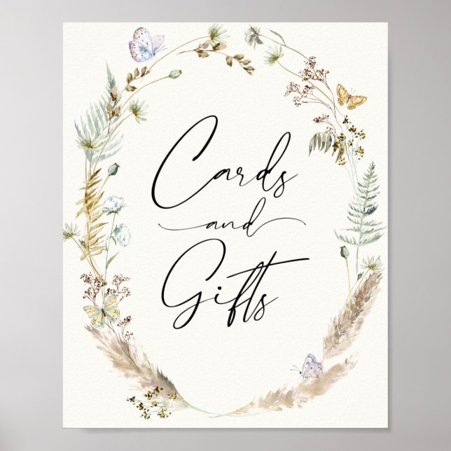 Affiche de cartes et cadeaux Boho Butterflies (Devant)