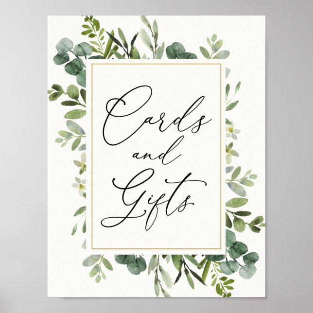Affiche de Cartes et Cadeaux Eucalyptus (Devant)