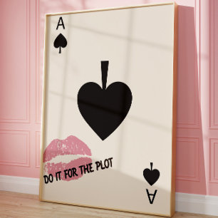 Affiche de cartes minimalistes esthétiques As de P