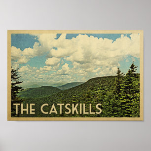 Affiche de Catskills - copie de Vintage voyage de
