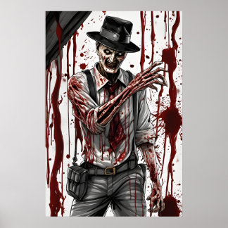 Affiche de Cauchemar d'Horreur - Art Mural d'Hallo
