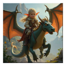 Affiche de Cavalier de dragon de bébé
