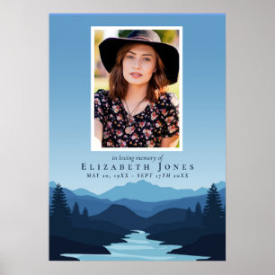 Affiche de célébration de la vie des montagnes com