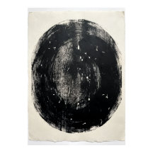 Affiche de cercle noir minimaliste | Enso abstrait