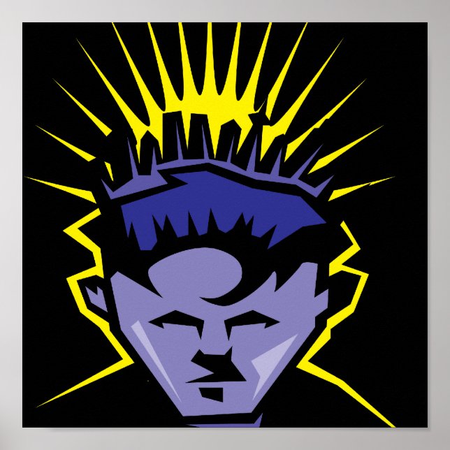 Affiche de cerveau high-tech (Devant)