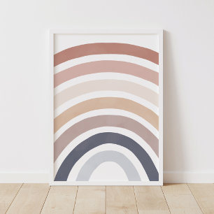 Affiche de chambre d'enfant arc-en-ciel à l'aquare