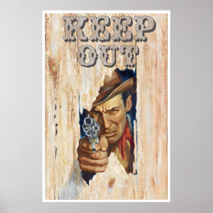 Affiche de chambre d'enfant Cowboy Art Impression