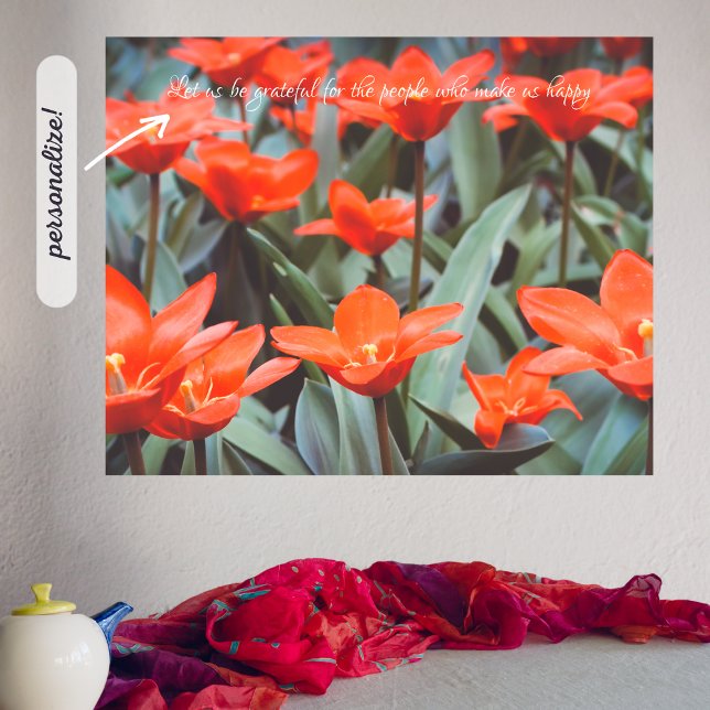 Affiche de champ de tulipe rouge (Créateur téléchargé)